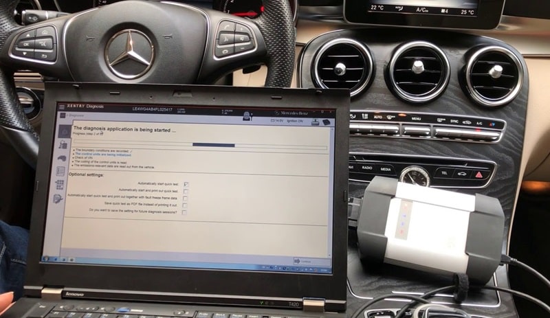 thiết bị chẩn đoán lỗi mercedes hiện đại