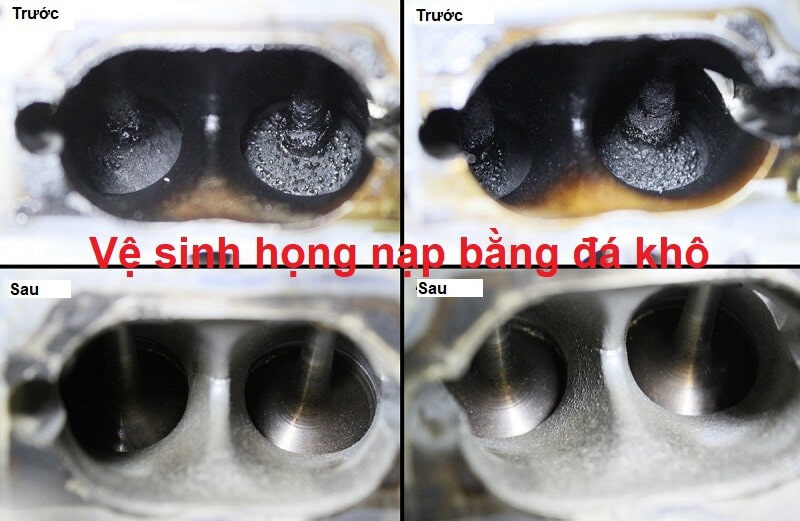 vệ sinh bằng máy bắn đá khô co2