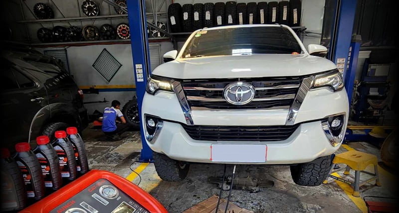quy trình bảo dưỡng xe ô tô toyota