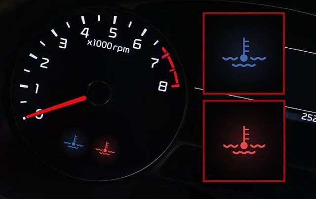 đèn báo nhiệt độ động cơ xanh đỏ là gì
